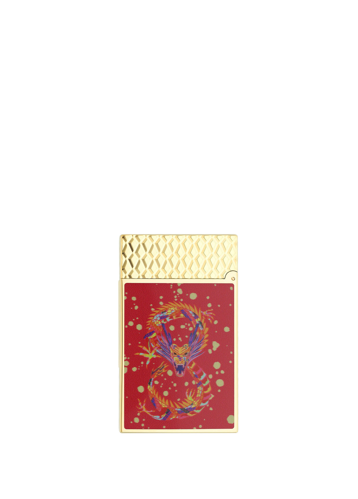 Ligne 2 Burgundy Golden Year of The Dragon Perfect Ping Metal Çakmak