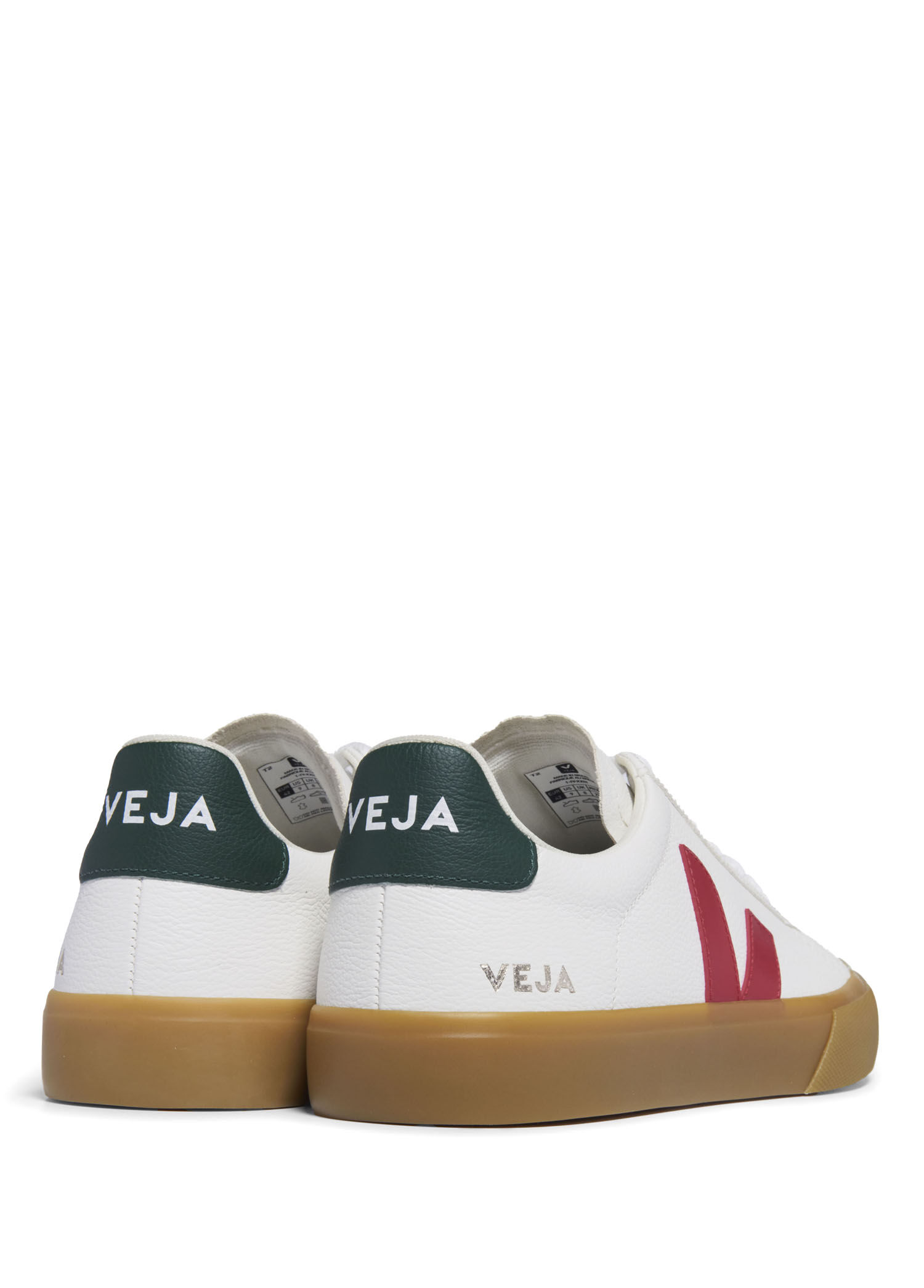 Veja - Campo Chromefree Kırmızı Beyaz Erkek Deri Sneaker - Kırmızı