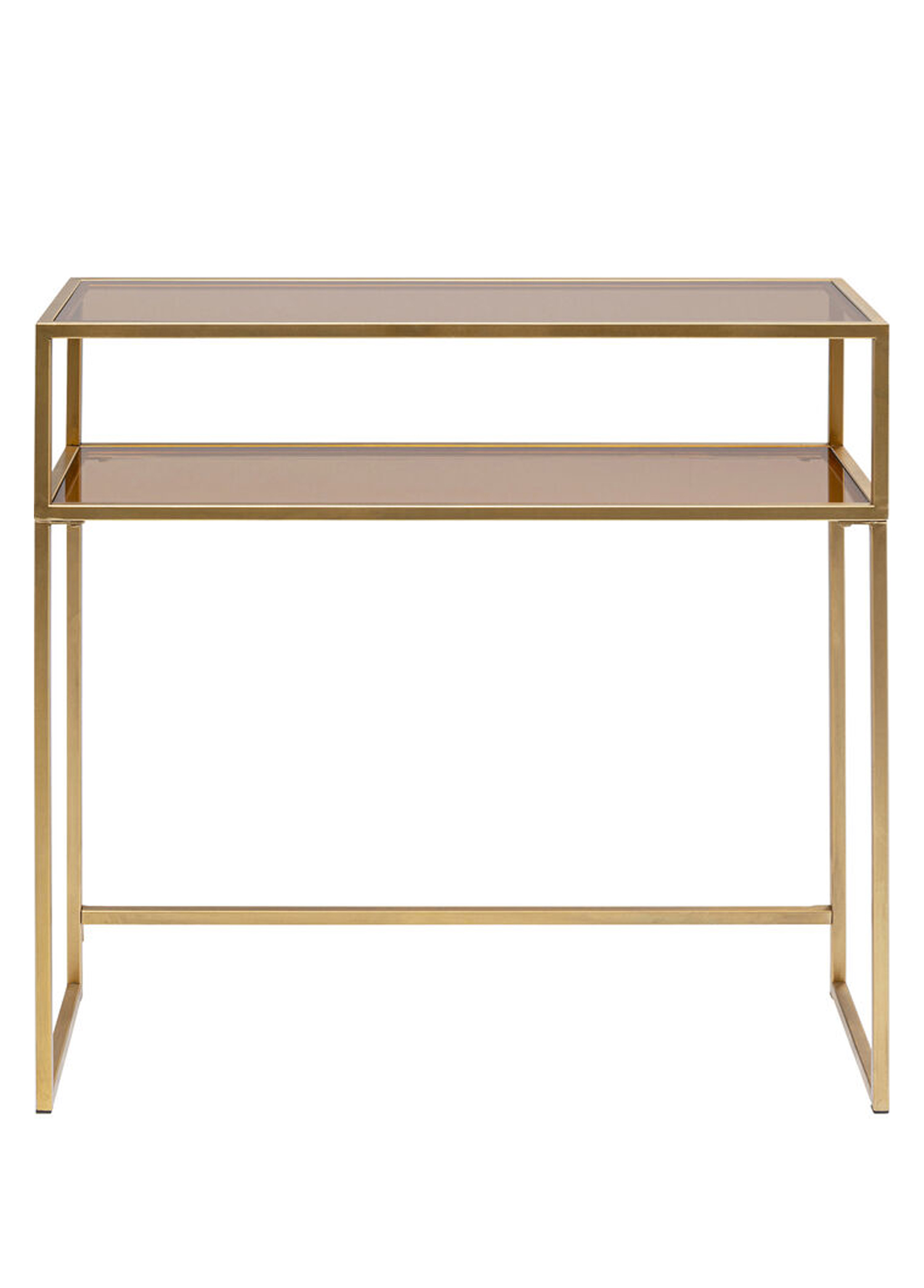 Console Loft Gold Cam Yemek Masası 85x80 cm