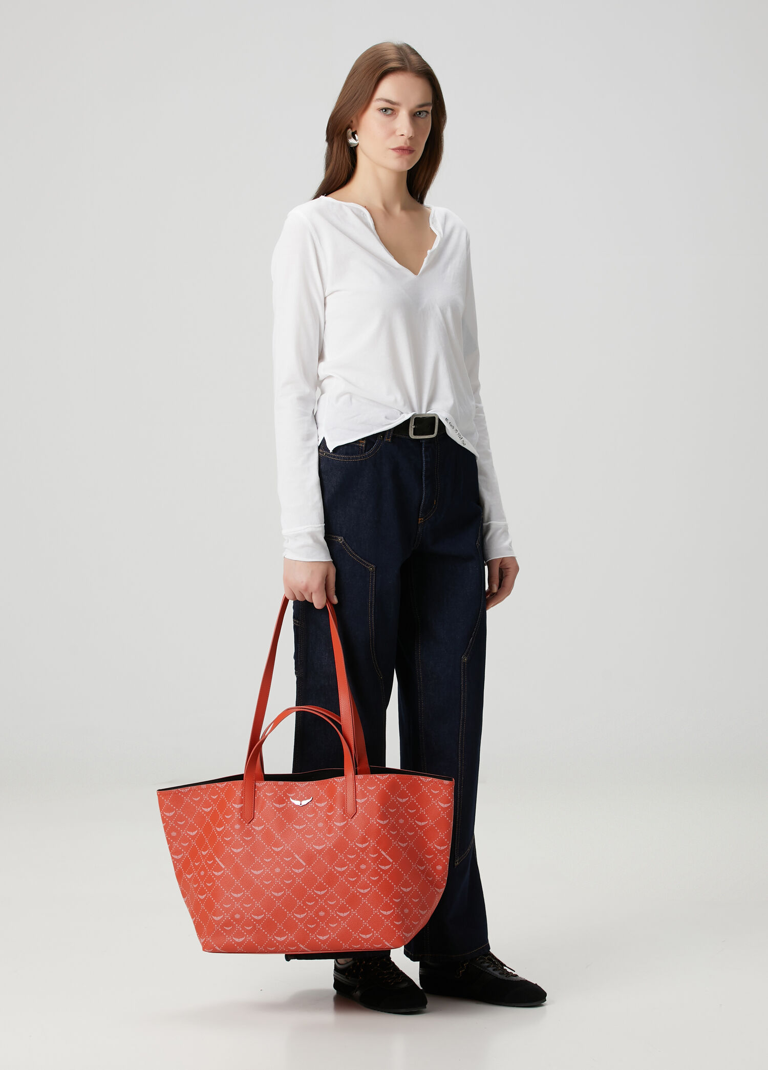 Zadig&Voltaire Turuncu Kadın Z Shopper XL Monogram Turuncu