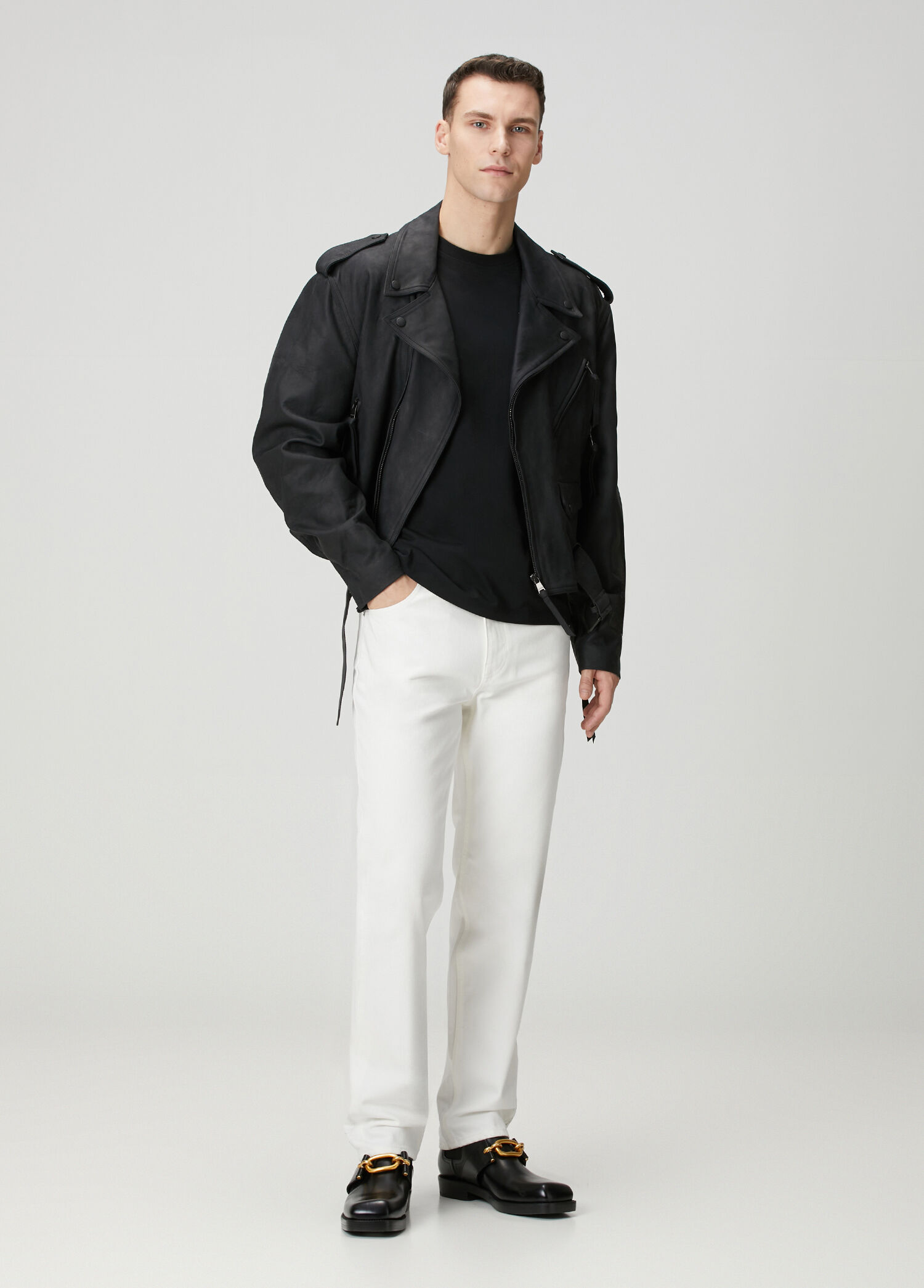 Regular Fit Beyaz Jean Pantolon