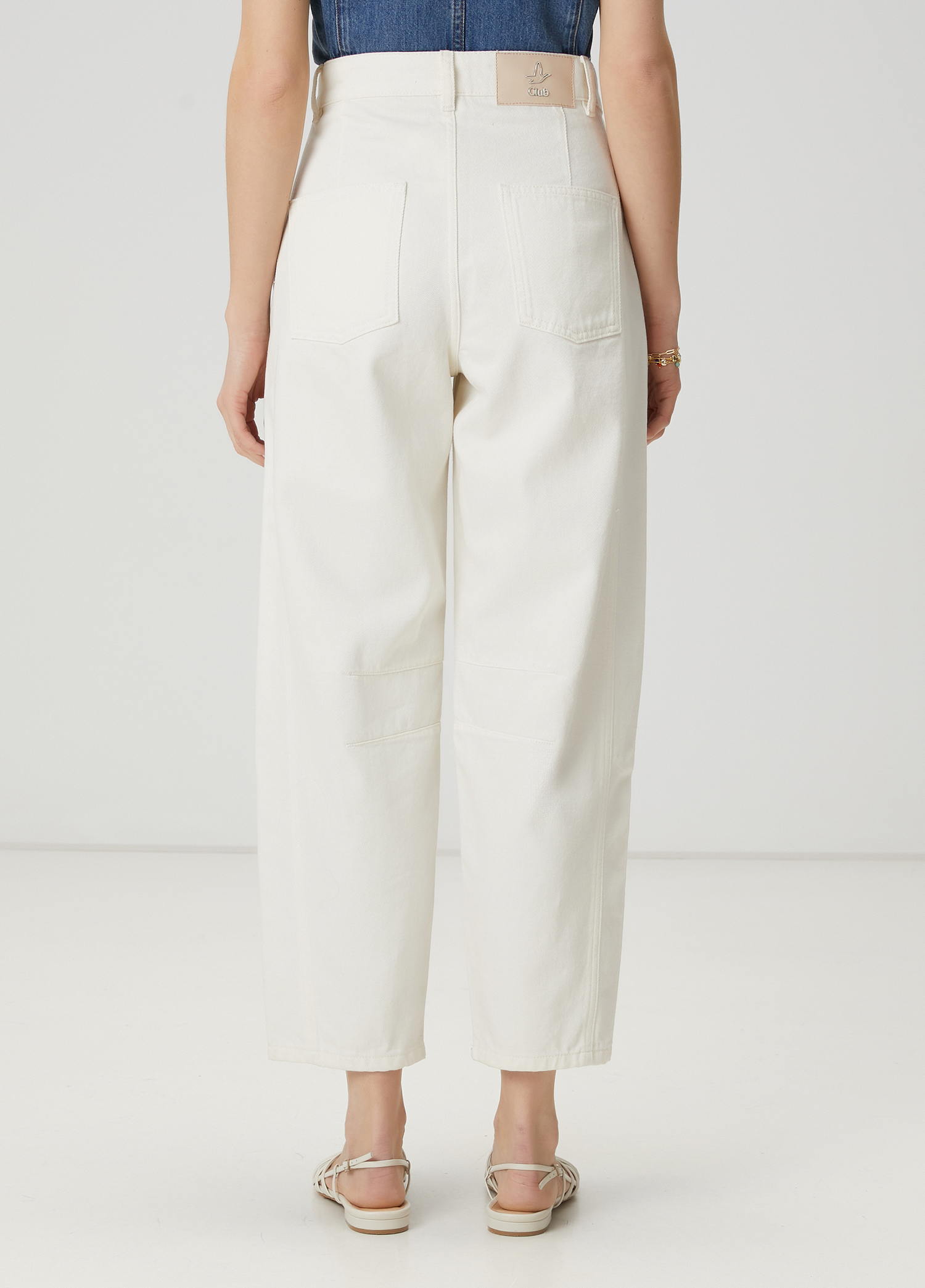 Ekru Slouchy Jean Pantolon_4