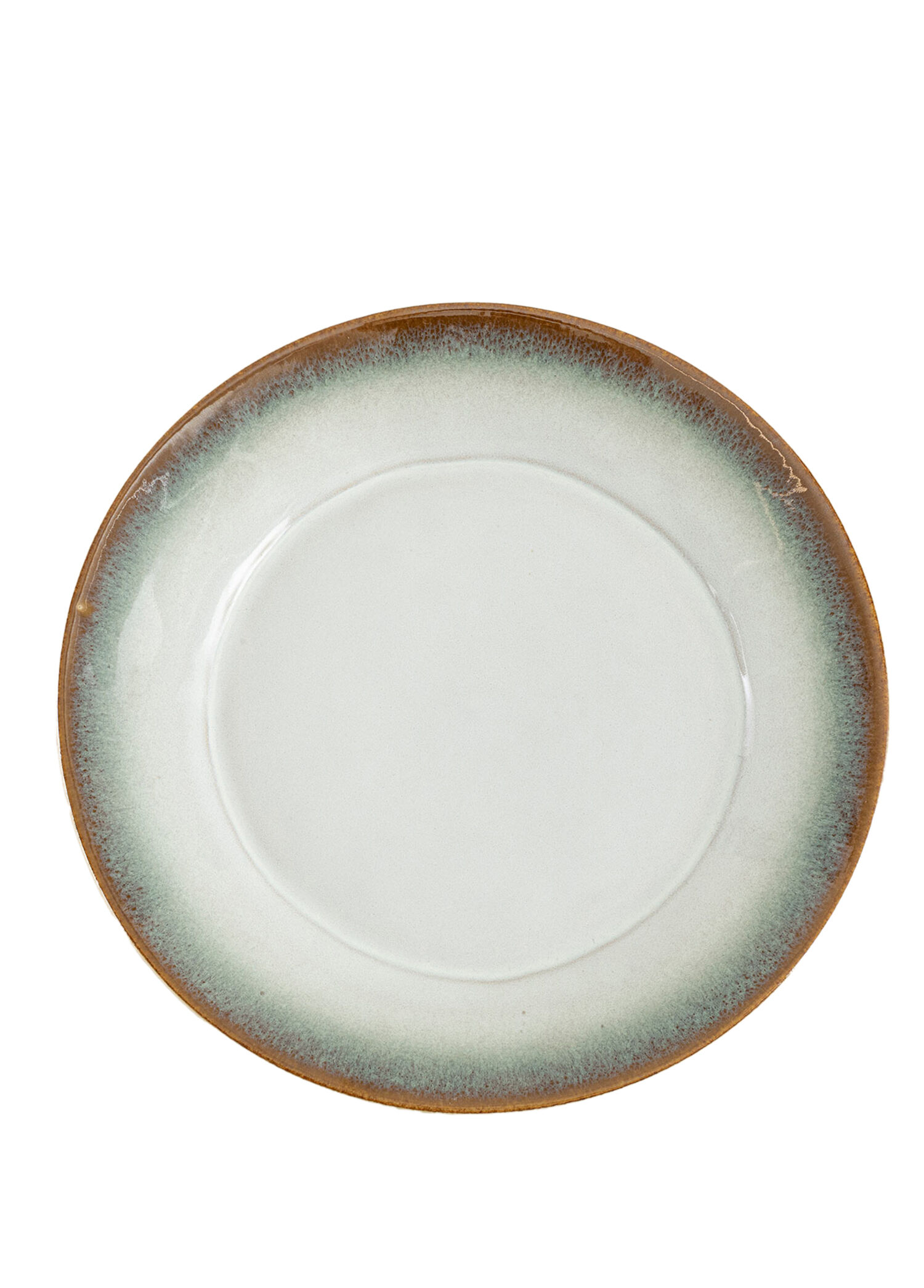 Breab Kahve Kenarlı Stoneware Porselen Servis Tabağı 27 cm