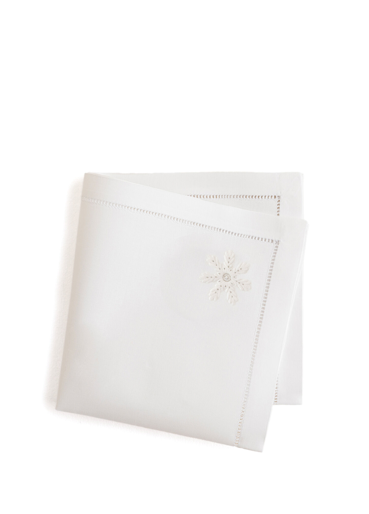 Snowflake Beyaz Pamuklu Servis Peçetesi 40 x 40 cm