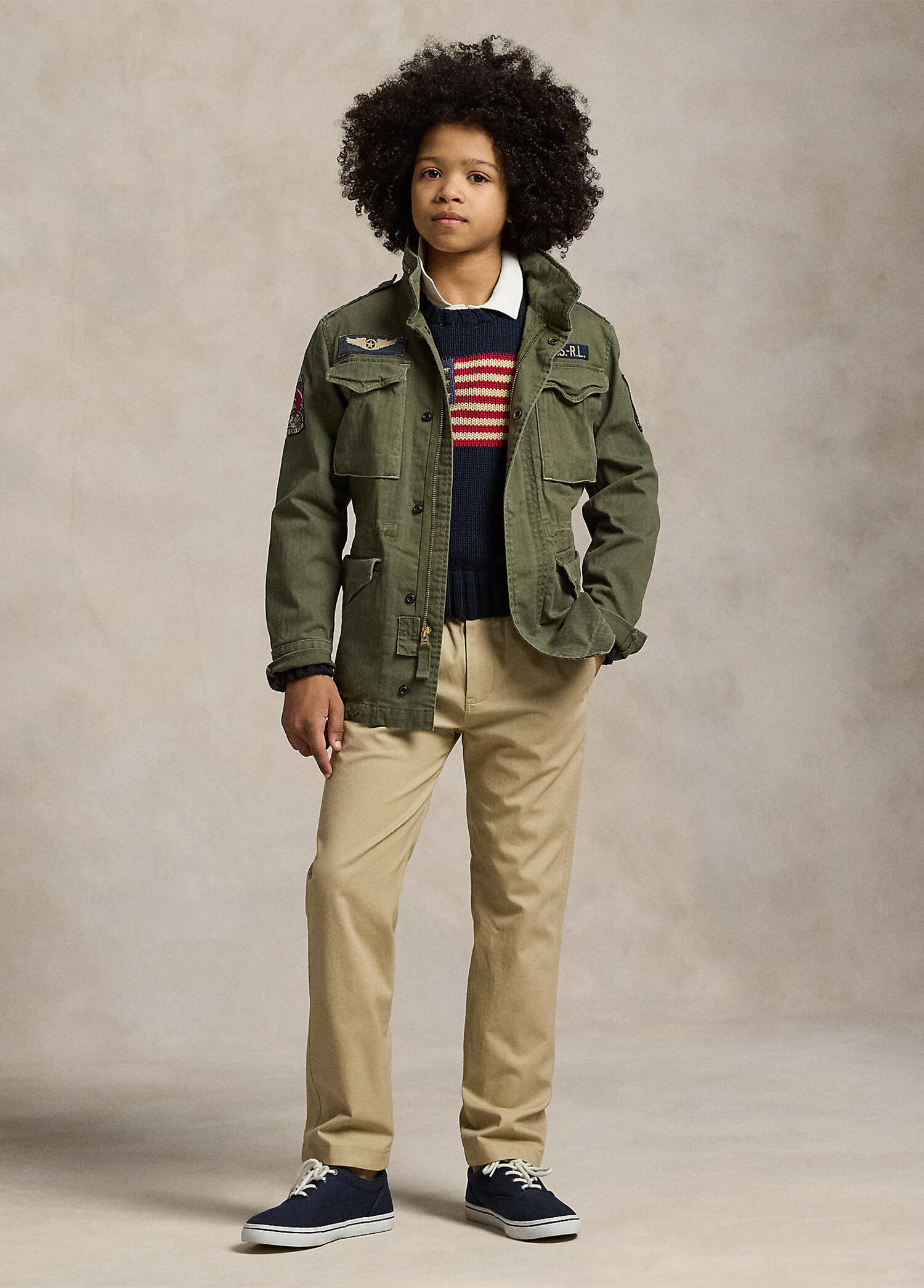 Beige Children's Wool Pants