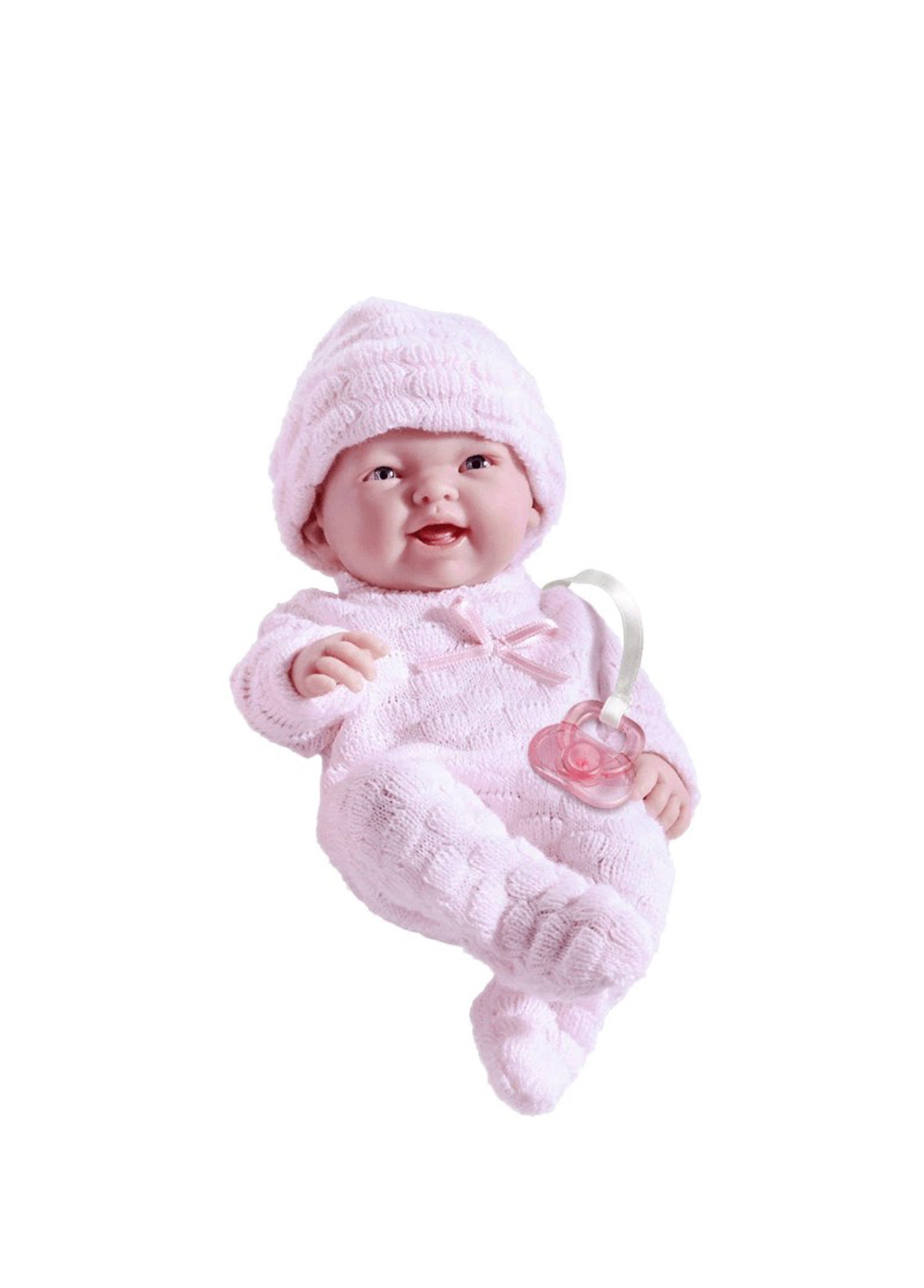 Gerçekçi Yenidoğan Oyuncak Mini Kız Pembe Bebek 24 cm