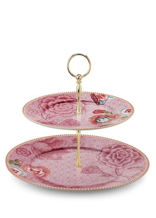Pip Studio Spring To Life Pembe İkili Kek Standı Pembe