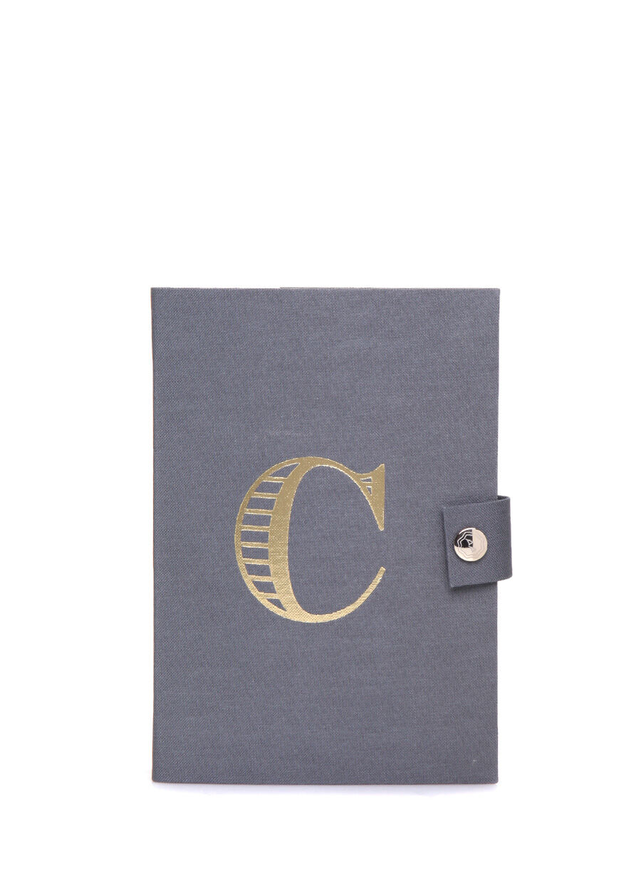 Lila Harf Baskılı Çıtçıtlı Defter