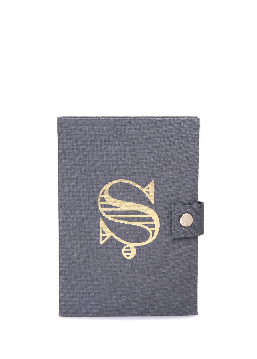 Lila Harf Baskılı Çıtçıtlı Defter