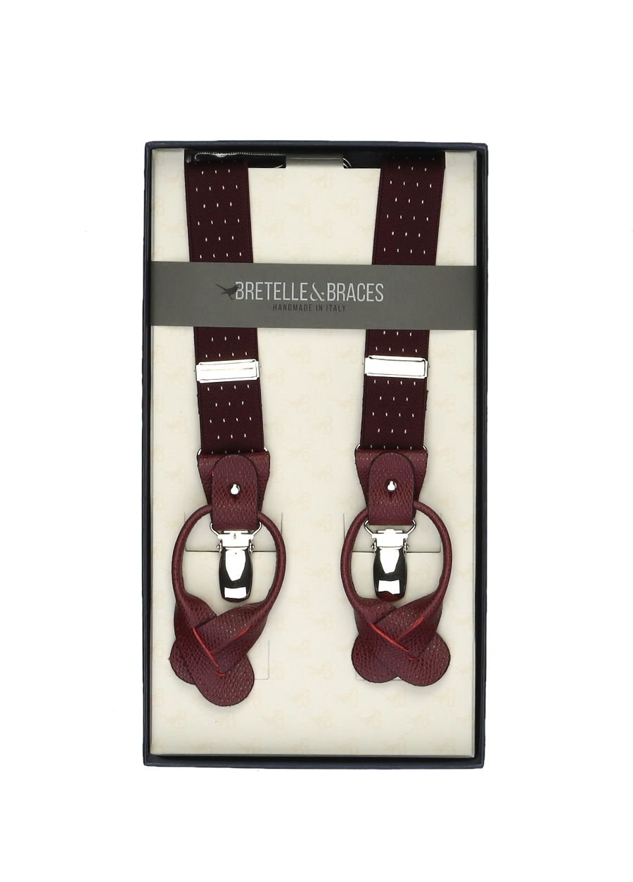 Beymen BRETELLE & BRACES Bordo Puantiyeli Erkek Pantolon Askısı. 1 Beymen BRETELLE & BRACES Bordo Puantiyeli Erkek Pantolon Askısı. 1