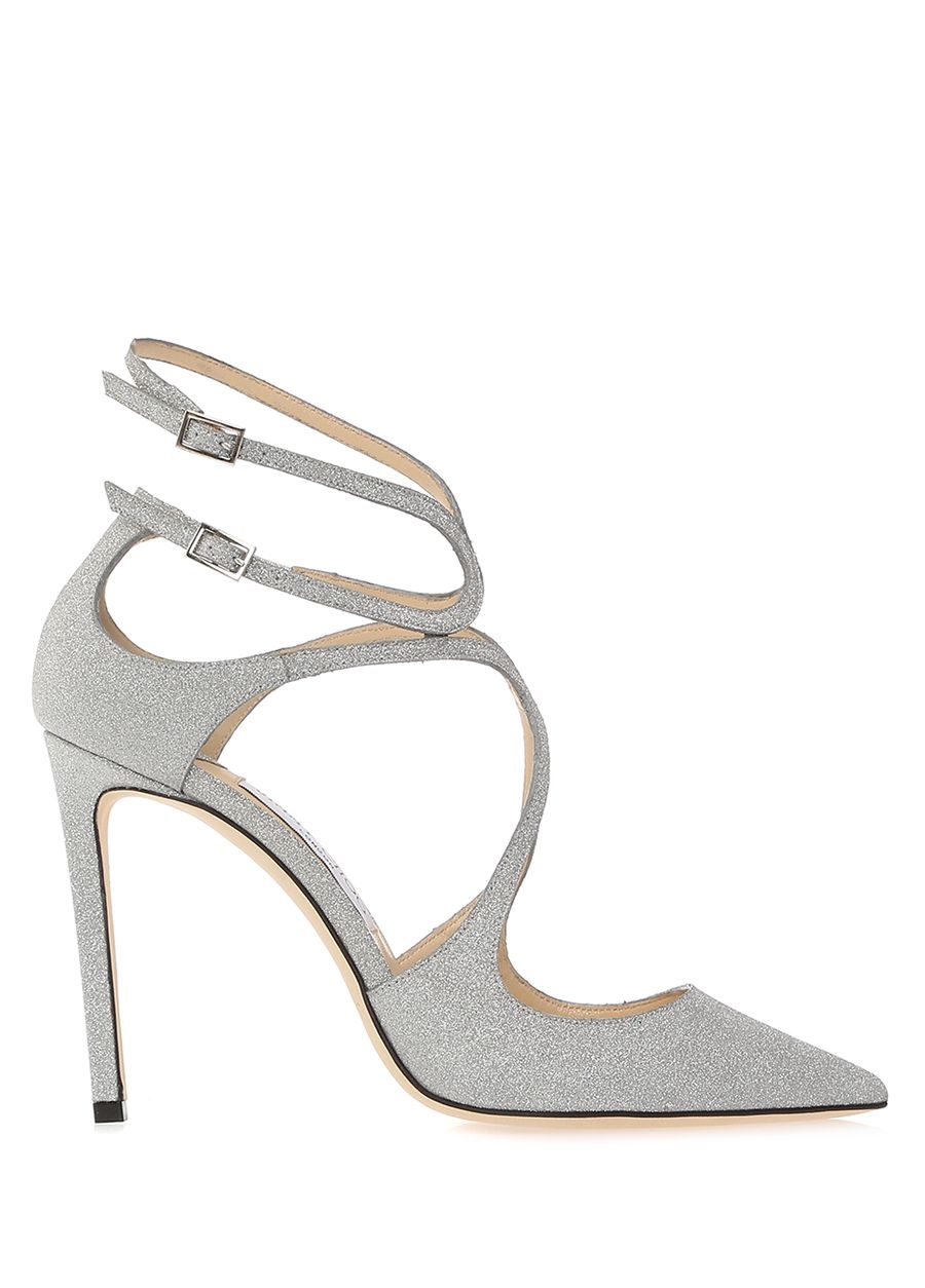 Beymen JIMMY CHOO Lancer Gri Sim Dokulu Kadın Gece Ayakkabısı. 1