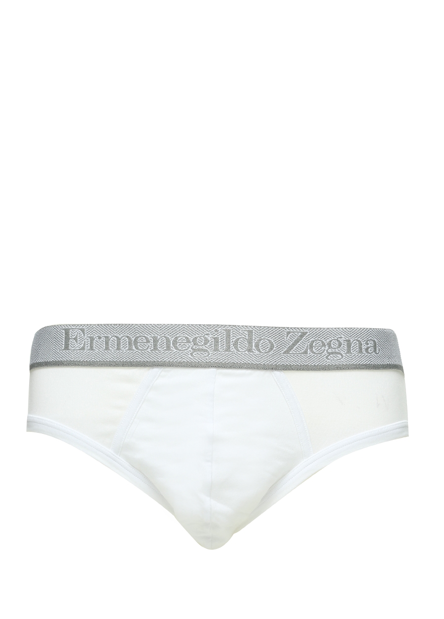 Beymen ZEGNA Beyaz Logo Lastikli 2li Erkek Boxer. 1