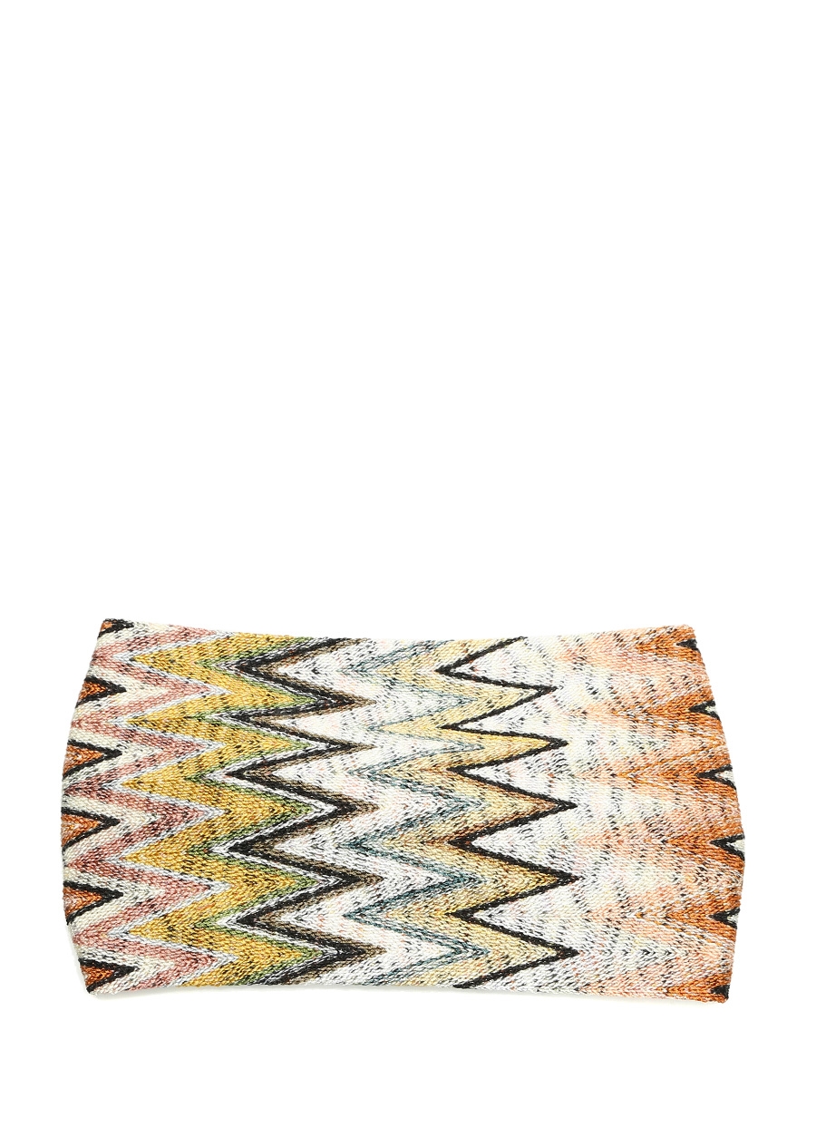 Beymen MISSONI Yeşil Pembe Zikzak Desenli Kadın Bandana. 1
