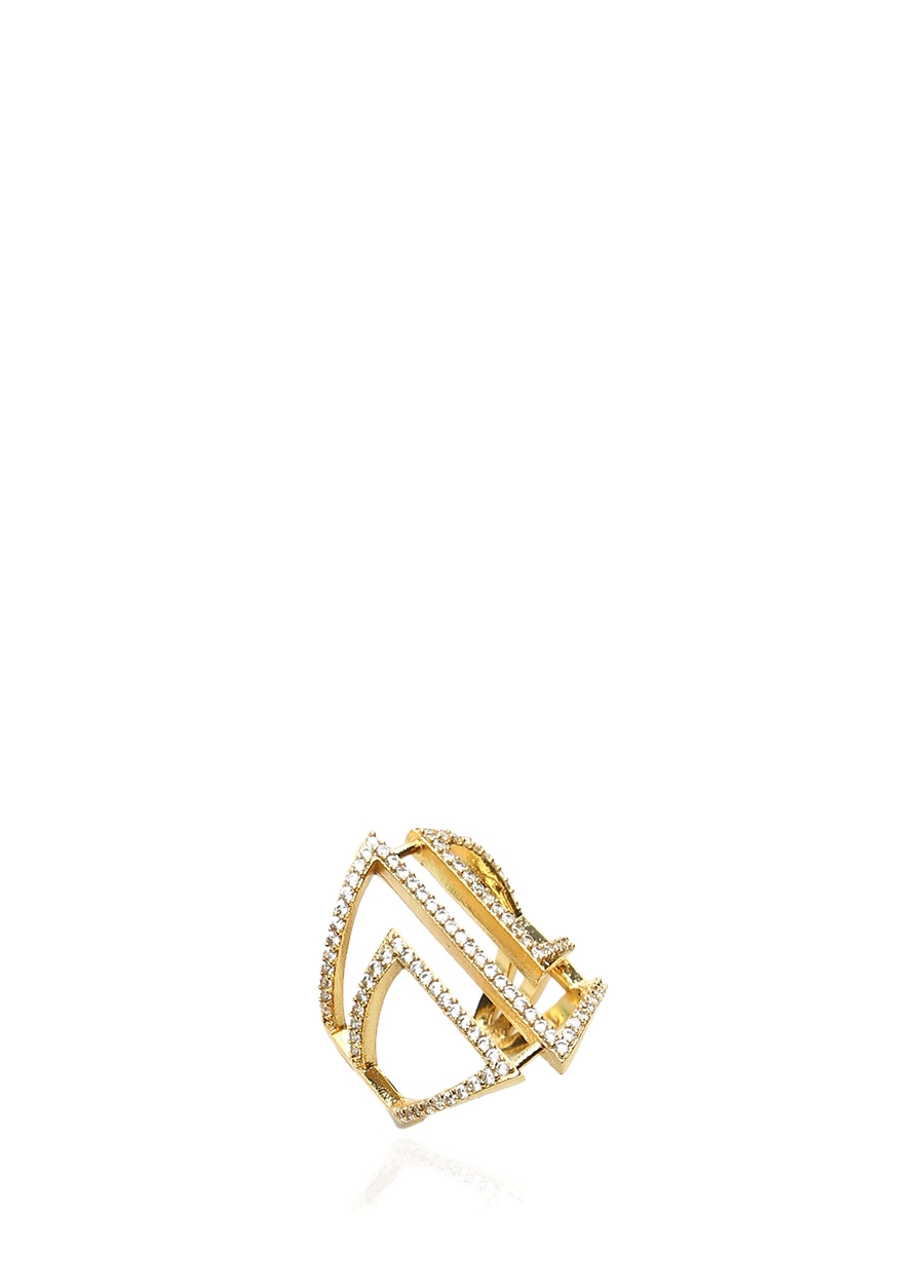 Beymen BEYMEN COLLECTION Gold Geometrik Formlu Taşlı Kadın Yüzük. 1 Beymen BEYMEN COLLECTION Gold Geometrik Formlu Taşlı Kadın Yüzük. 1