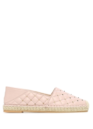 Valentino Garavani Rockstud Pembe Kadın Deri Espadril