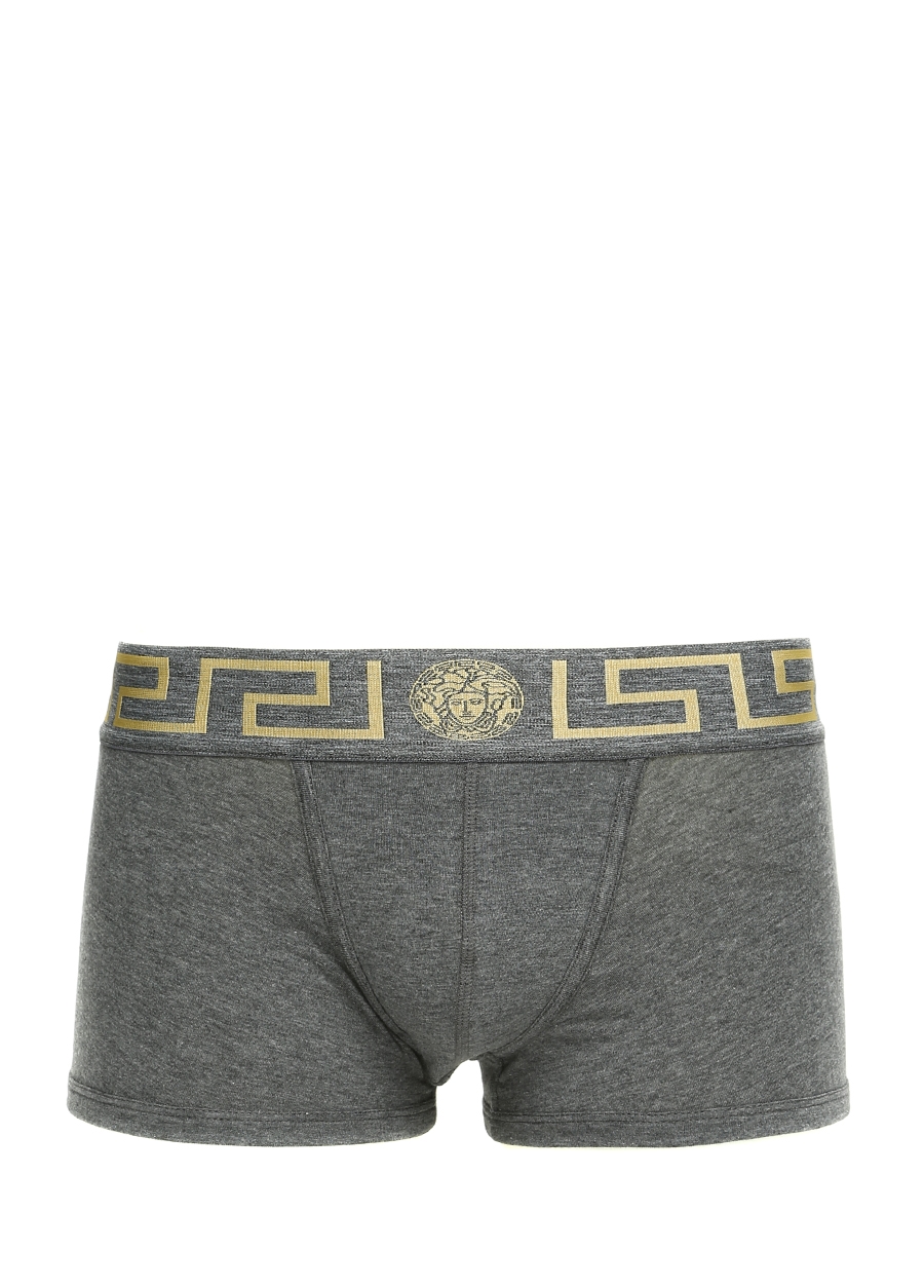 Beymen VERSACE Antrasit Logo Lastikli Erkek Boxer. 1