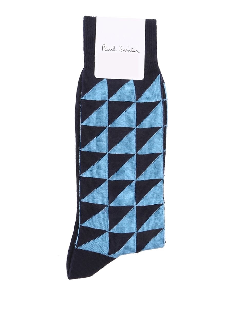Beymen PAUL SMITH Lacivert Üçgen Desenli Logo Jakarlı Erkek Çorap. 1 Beymen PAUL SMITH Lacivert Üçgen Desenli Logo Jakarlı Erkek Çorap. 1