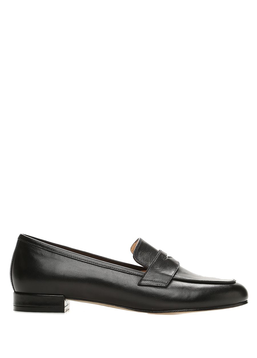 Beymen BEYMEN COLLECTION Siyah Bant Detaylı Kadın Deri Loafer. 1