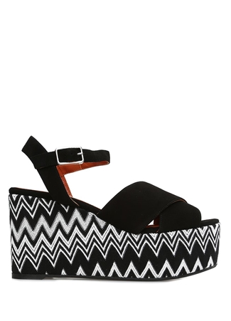 CASTANER X MISSONI Engie Siyah Zikzak Desen Detaylı Kadın Espadril