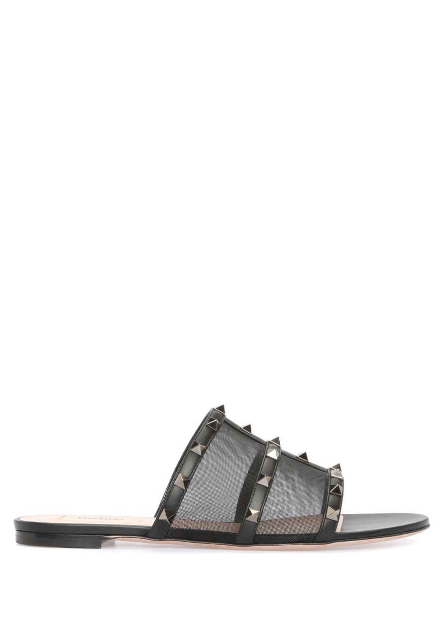 Beymen VALENTINO GARAVANI Rockstud Siyah File Garnili Bantlı Kadın Terlik. 1 Beymen VALENTINO GARAVANI Rockstud Siyah File Garnili Bantlı Kadın Terlik. 1