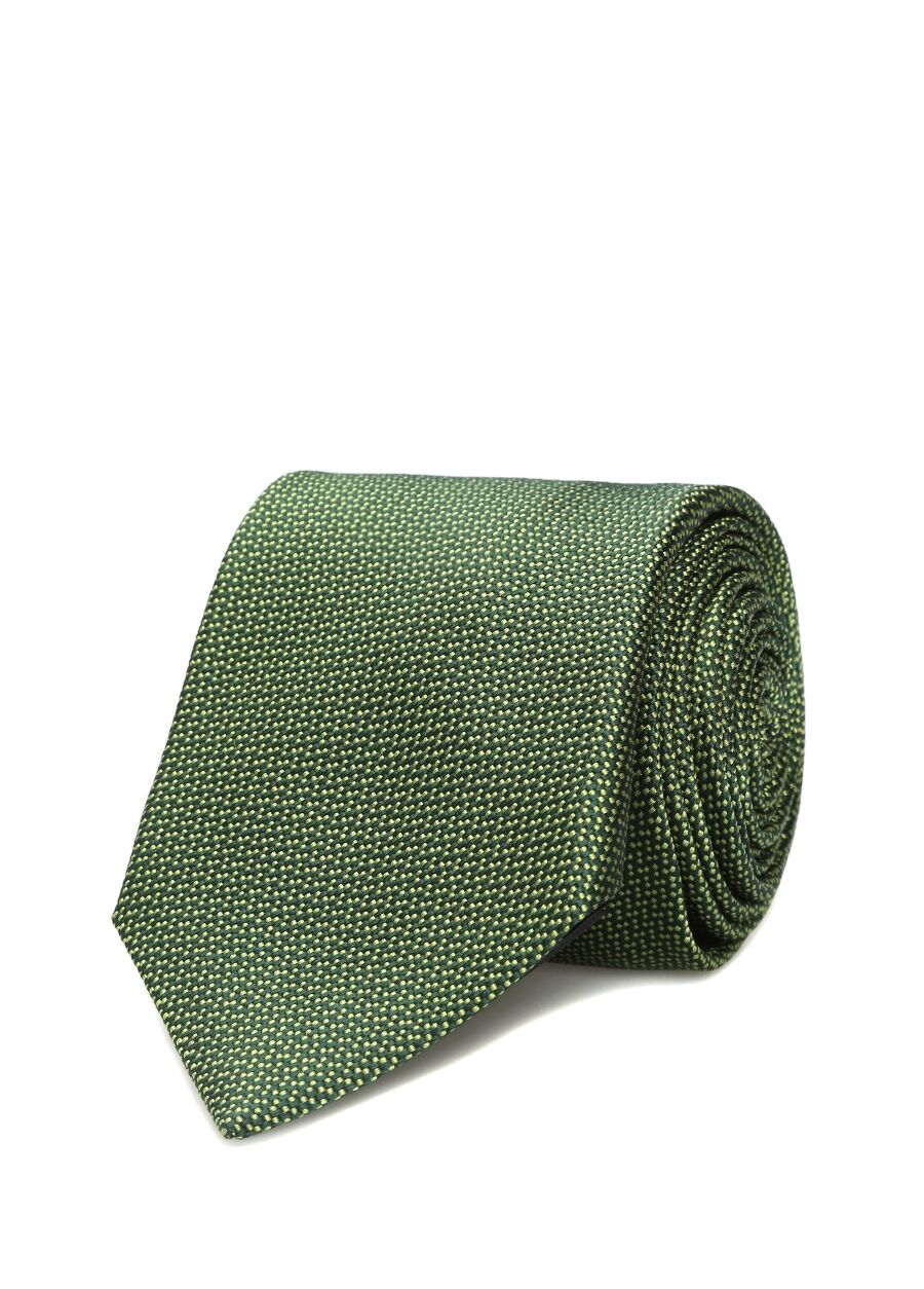Beymen ETRO Yeşil Mikro Desenli İpek Kravat. 1