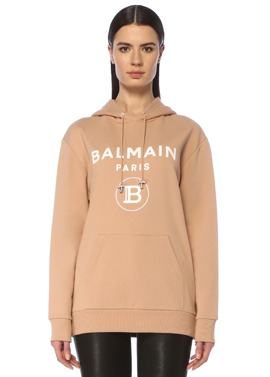 Beymen BALMAIN Bej Kapüşonlu Fermuar Detaylı Sweatshirt. 1