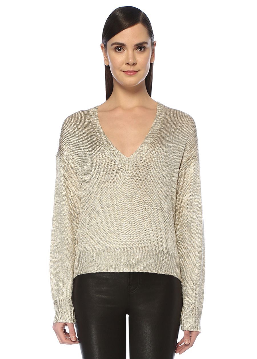 Beymen Nanga Gold V Yaka Simli Düşük Kol Kazak. 1