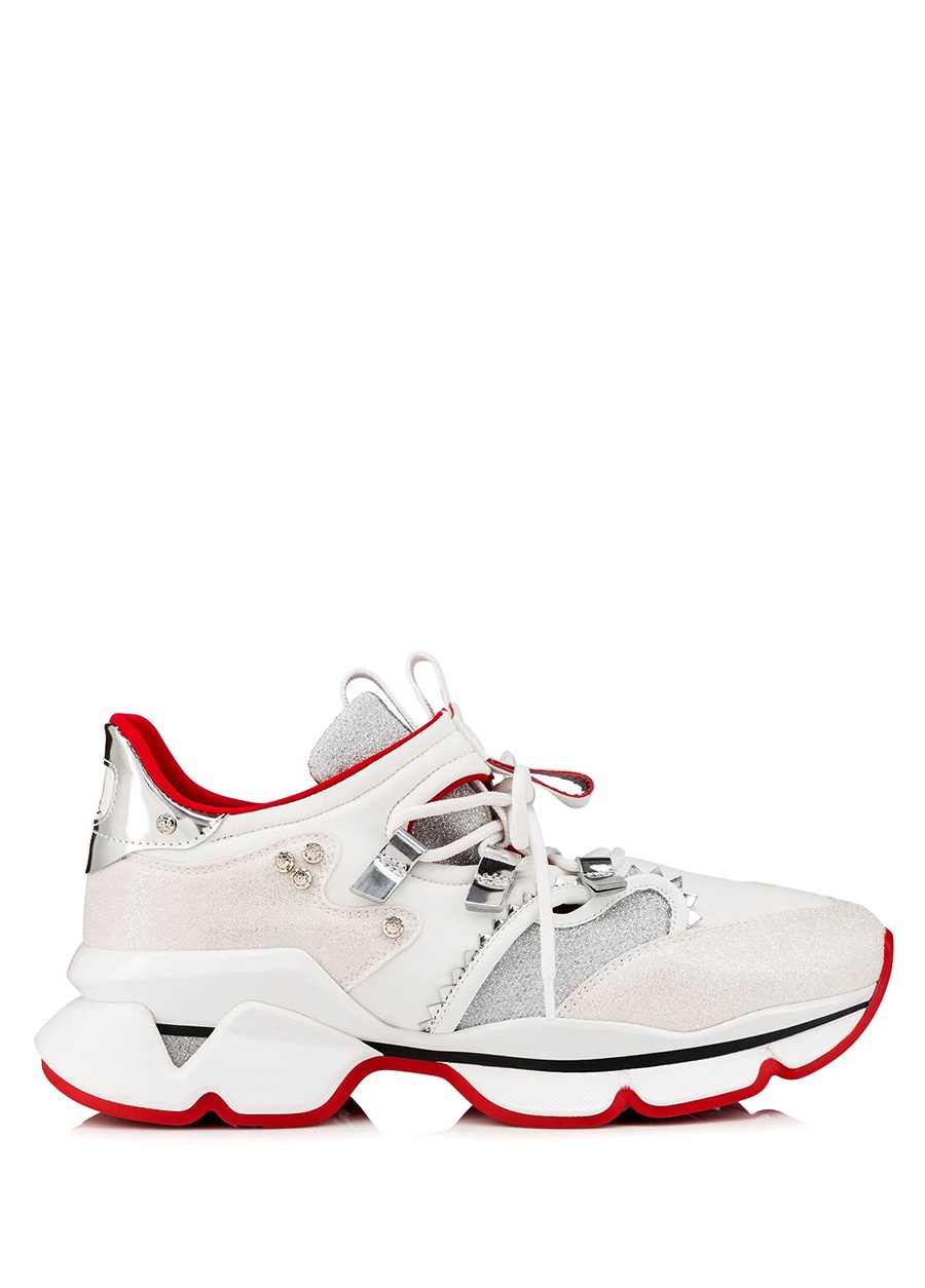 Beymen Beyaz Parlak Dokulu Deri Garnili Kadın Sneaker. 1 Beymen Beyaz Parlak Dokulu Deri Garnili Kadın Sneaker. 1