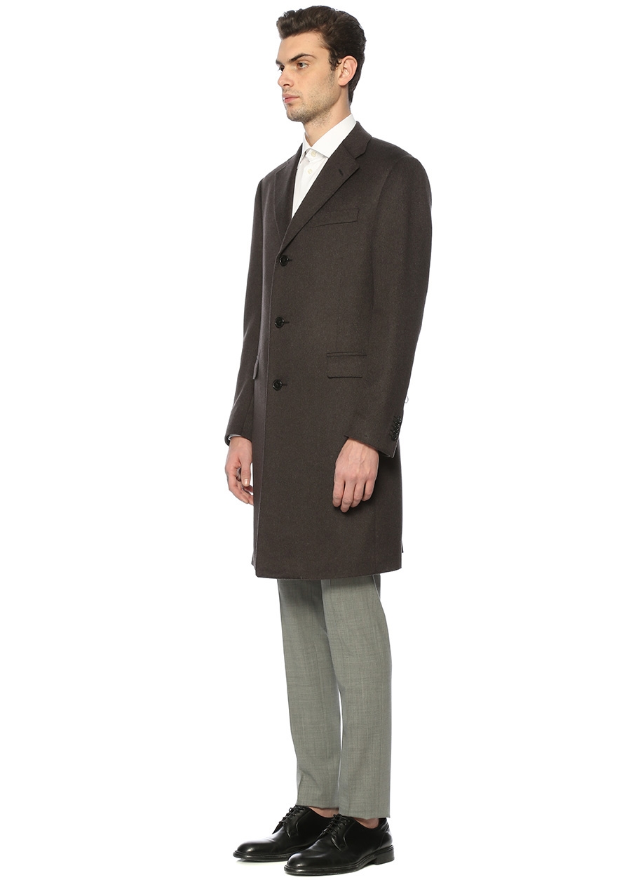 Beymen CORNELIANI Antrasit Kelebek Yaka Kaşmir Palto. 2