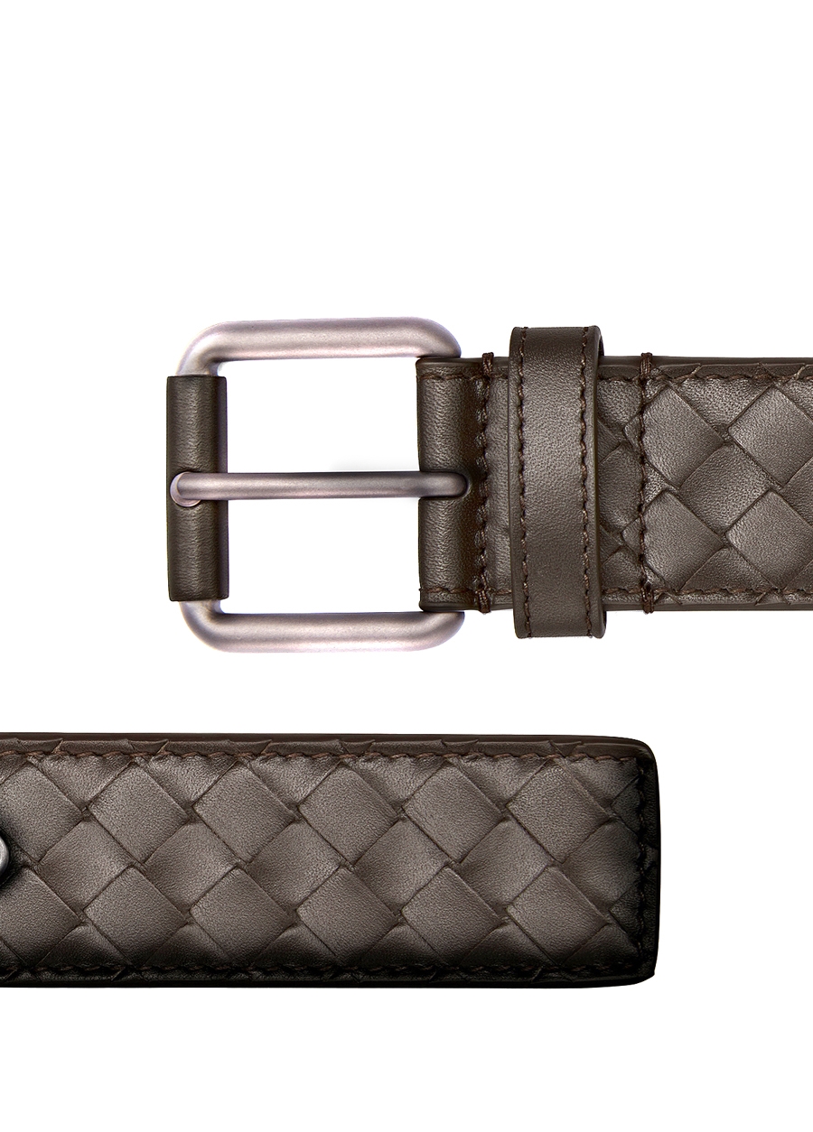 Beymen BOTTEGA VENETA Kahverengi Örgü Dokulu Erkek Deri Kemer. 2 Beymen BOTTEGA VENETA Kahverengi Örgü Dokulu Erkek Deri Kemer. 2