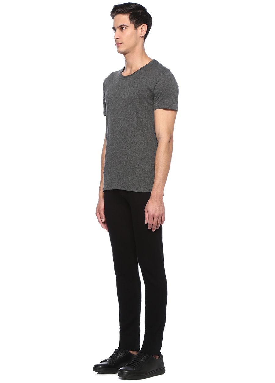 Beymen TRU Antrasit Bisiklet Yaka Basic T-shirt. 2