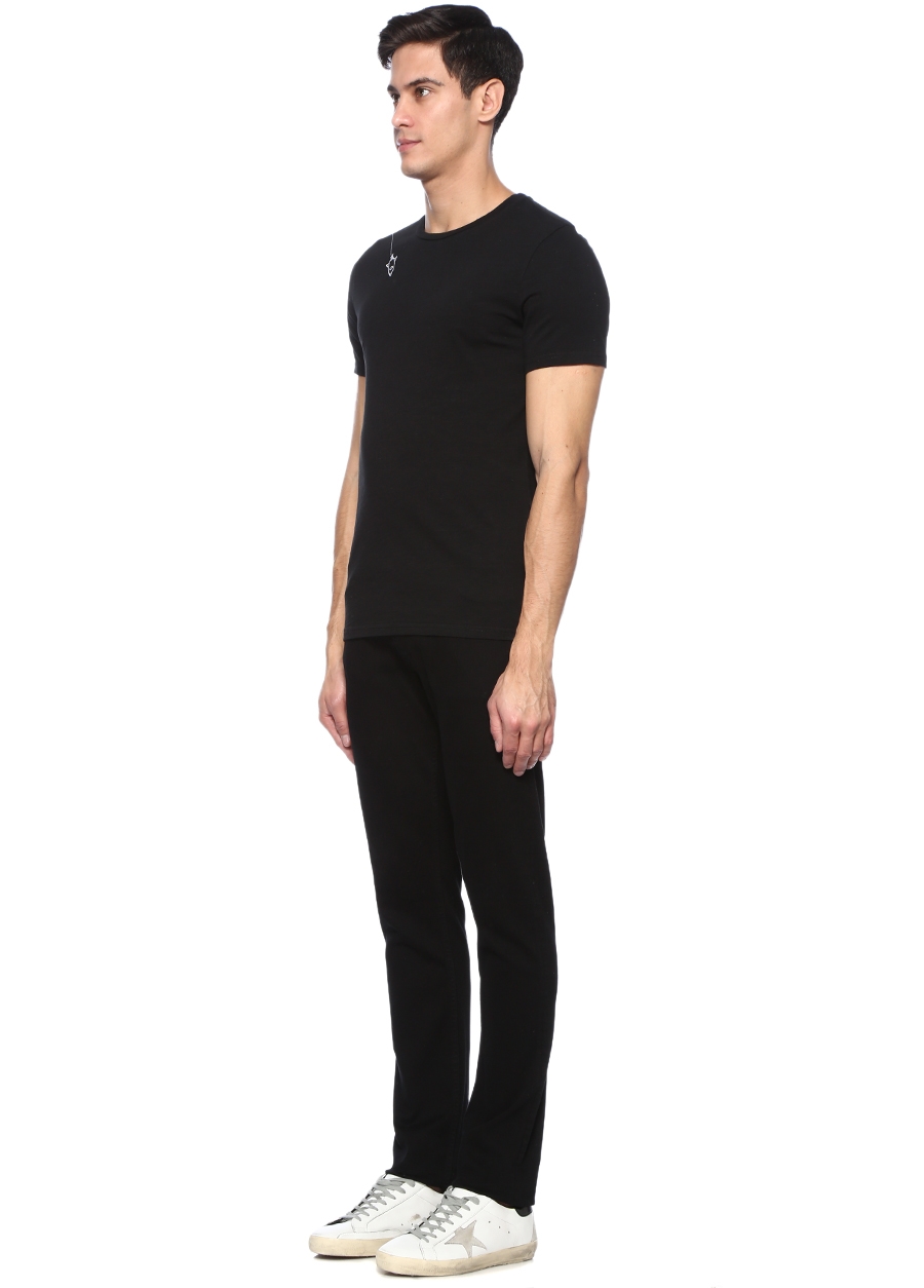 Beymen BASSIGUE Rocket Siyah Balık Nakışlı Basic T-shirt. 2