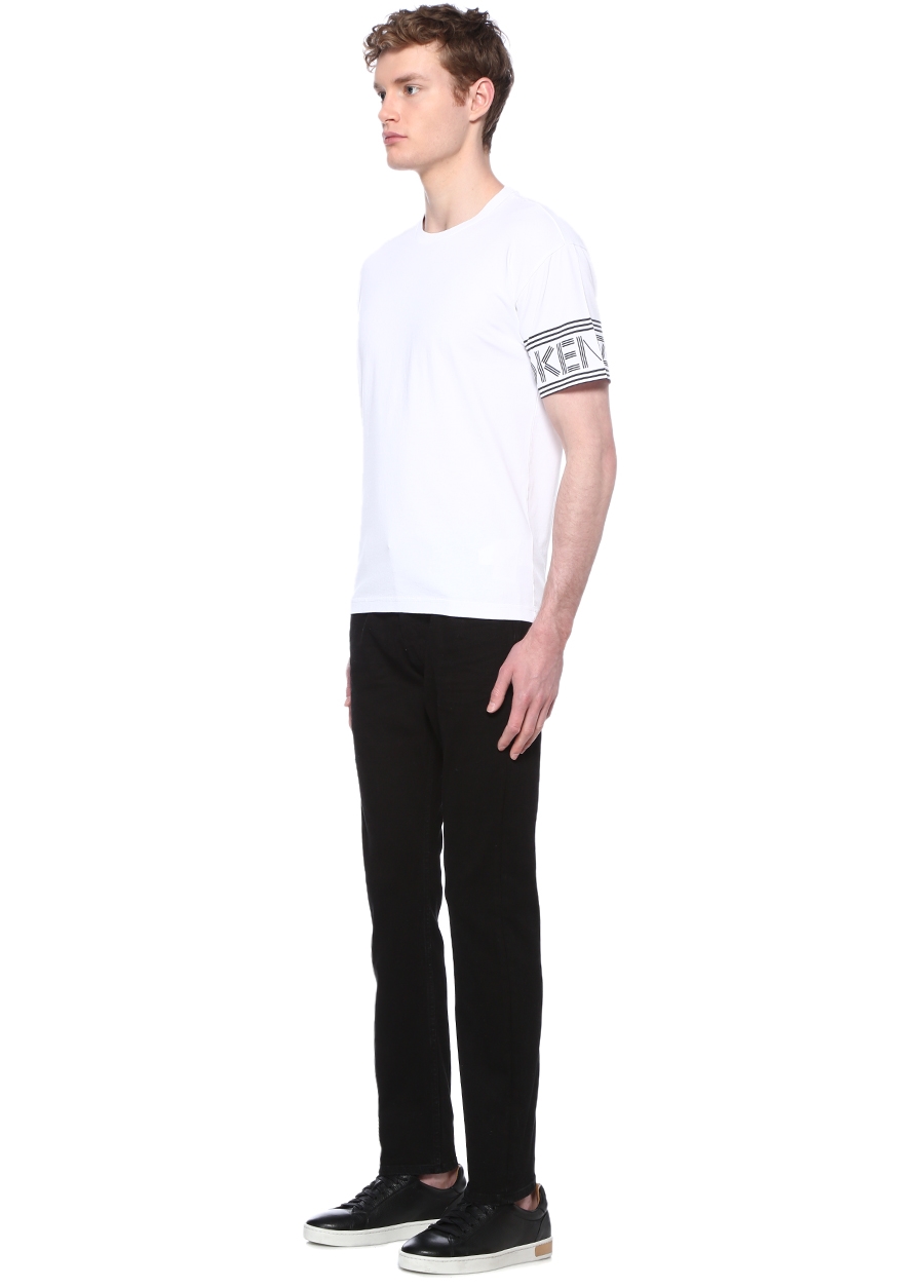 Beymen KENZO Beyaz Logo Baskılı Basic T-shirt. 2