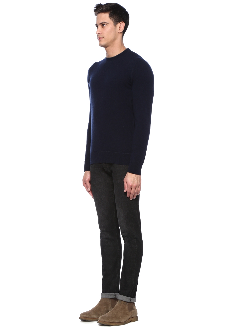 Beymen ALTEA X CASHMERE Lacivert Bisiklet Yaka Kaşmir Kazak. 2