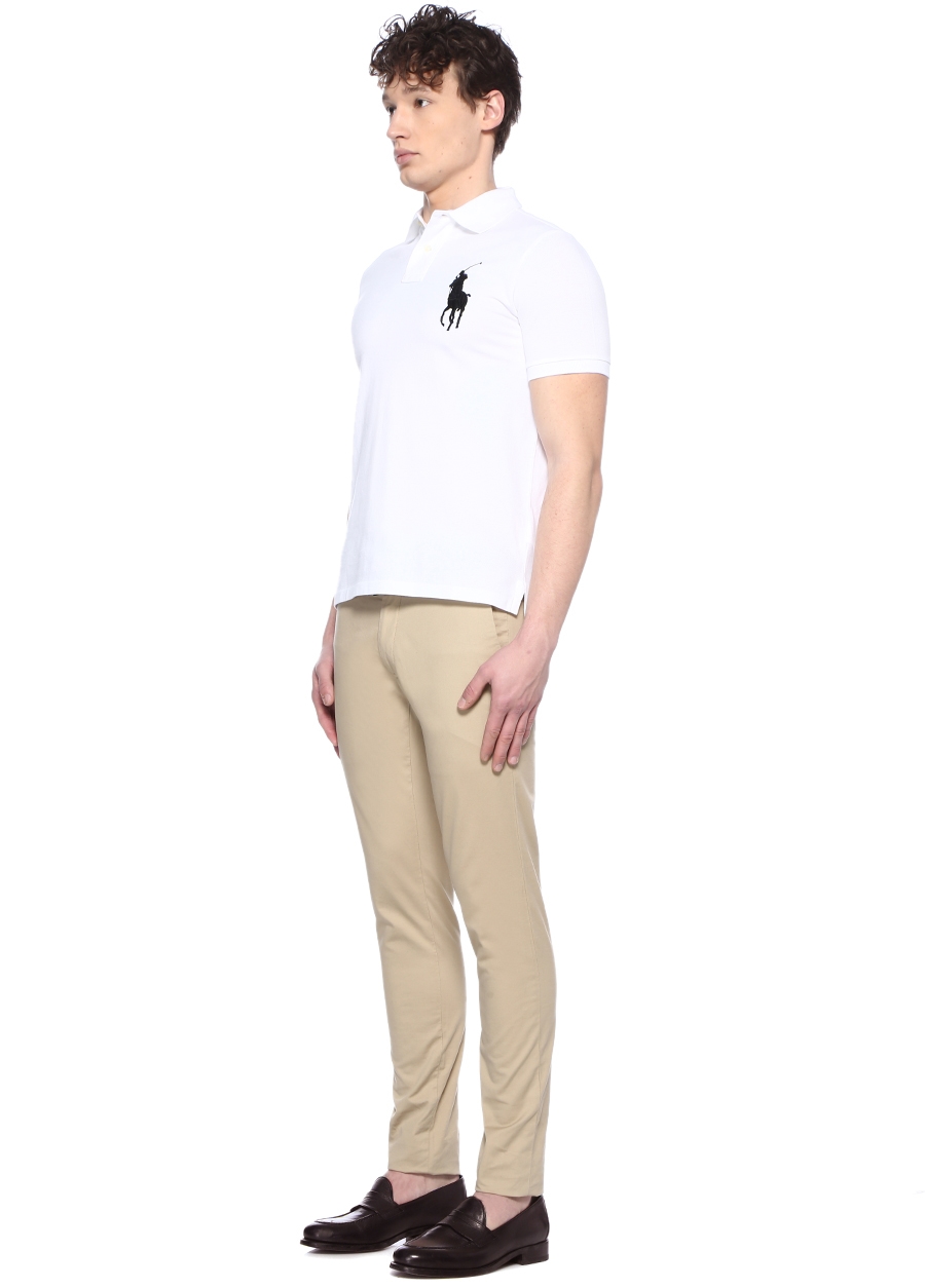 Beymen POLO RALPH LAUREN Custom Slim Fit Beyaz Polo Yaka Logolu T-shirt. 2
