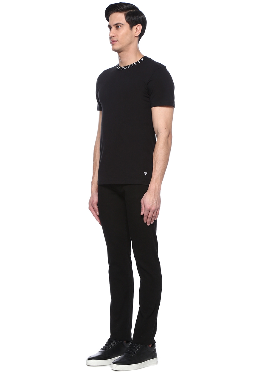 Beymen CULT OF CUDDLE Siyah Yakası Yazı Baskılı Basic T-shirt. 2