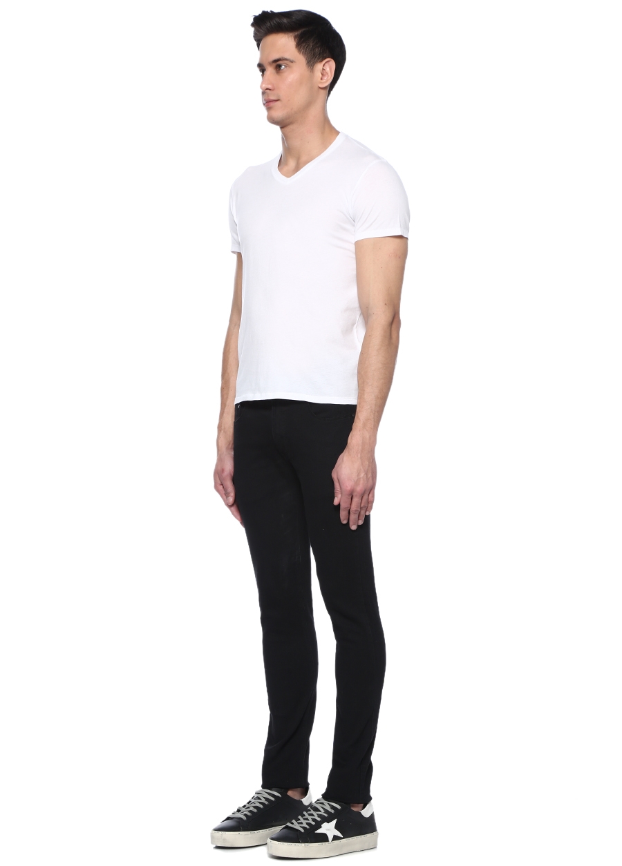 Beymen AMERICAN VINTAGE Beyaz V Yaka Basic T-shirt. 2