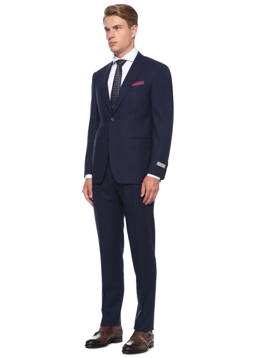 Beymen CANALI Impeccabile Drop 6 Lacivert Yün Takım Elbise. 2