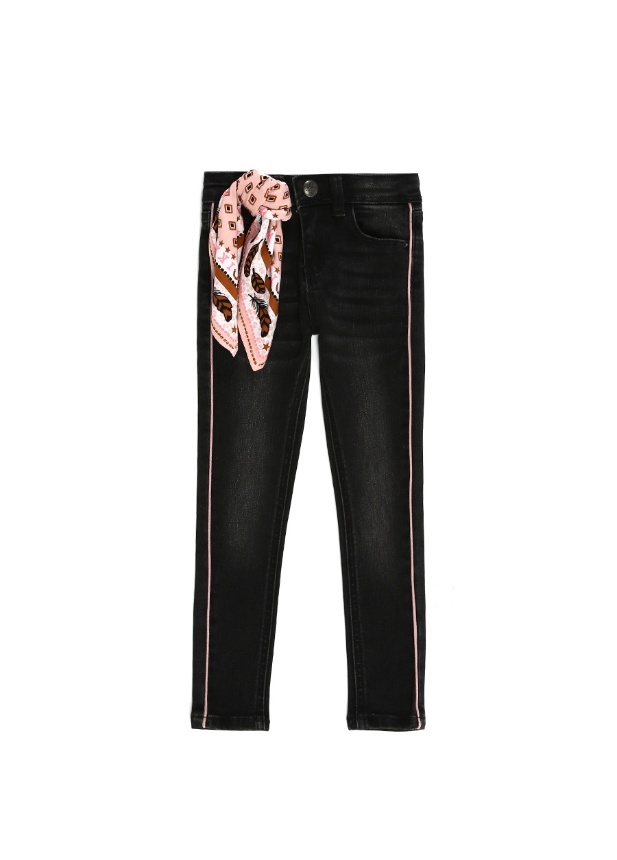 Beymen IKKS Siyah Pembe Fular Detaylı Kız Çocuk Jean Pantolon. 1 Beymen IKKS Siyah Pembe Fular Detaylı Kız Çocuk Jean Pantolon. 1