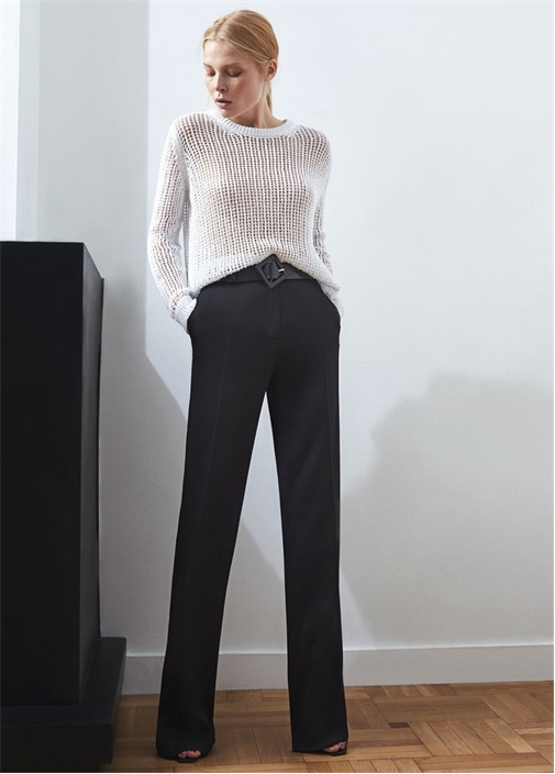 Beymen Collection Siyah Bol Paca Pantolon Siyah