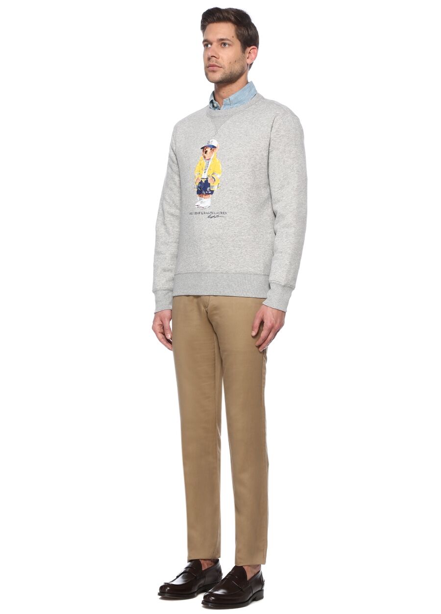 Beymen POLO RALPH LAUREN Gri Ayıcık Baskılı Sweatshirt. 2