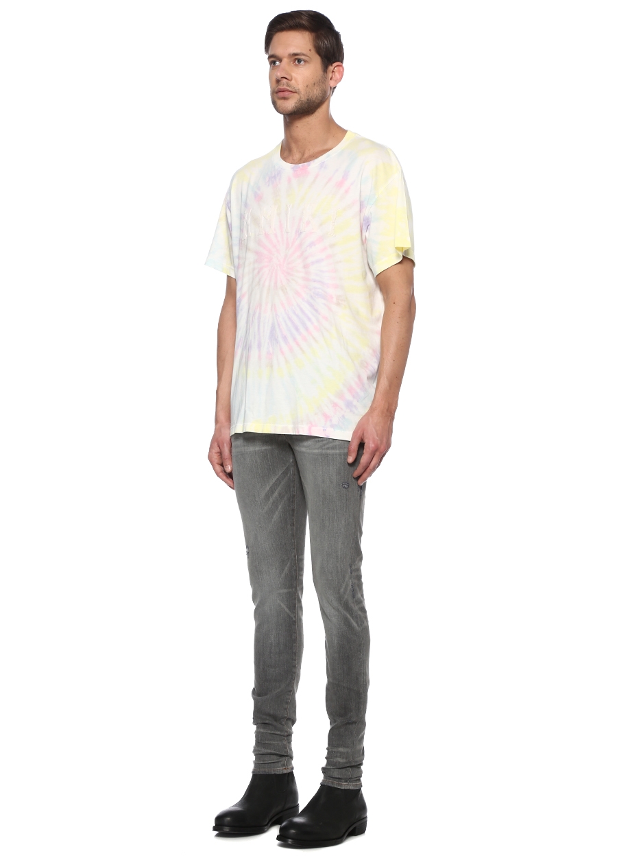 Beymen AMIRI Colorblocked Batik Desenli Logo Nakışlı T-shirt. 2