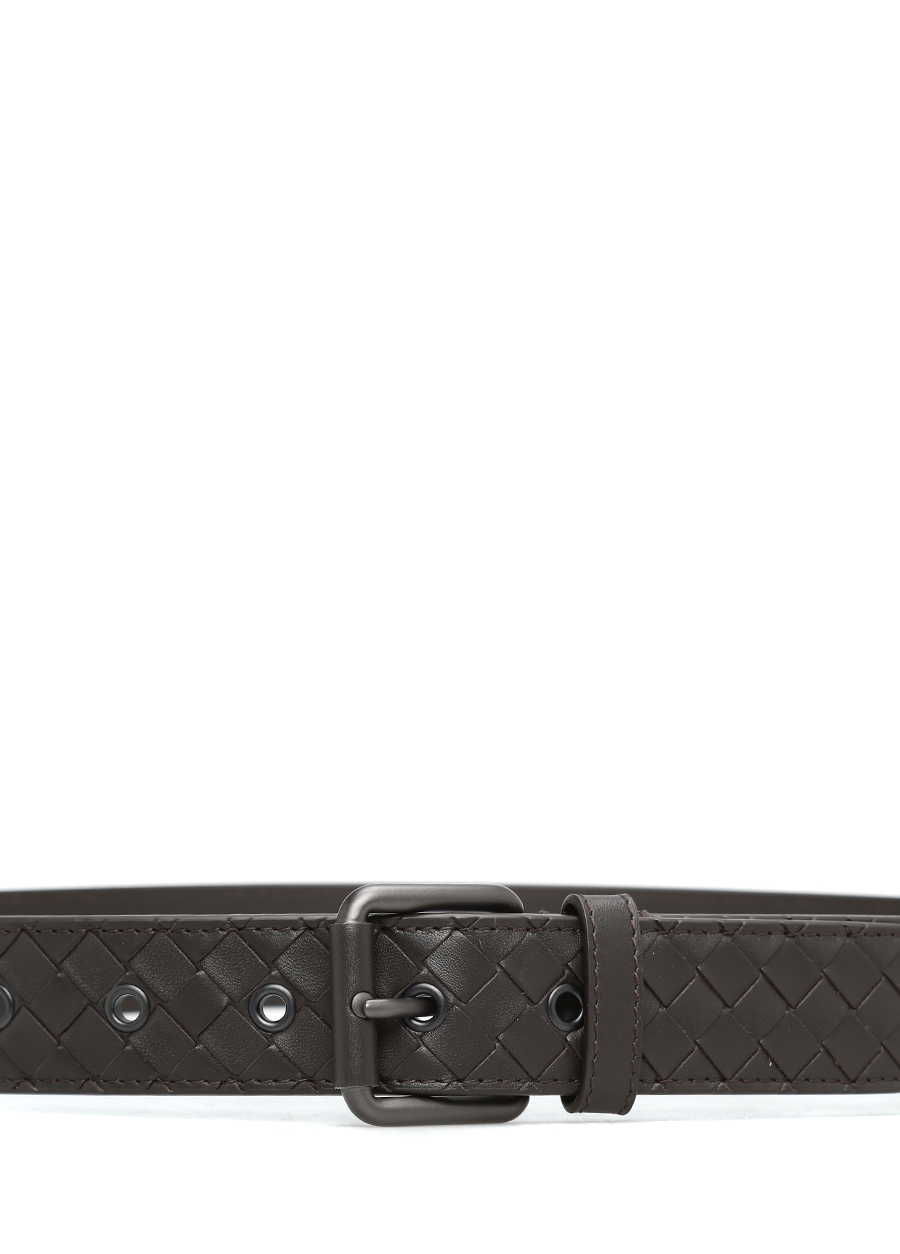 Beymen BOTTEGA VENETA Kahverengi Örgü Dokulu Erkek Deri Kemer. 2 Beymen BOTTEGA VENETA Kahverengi Örgü Dokulu Erkek Deri Kemer. 2