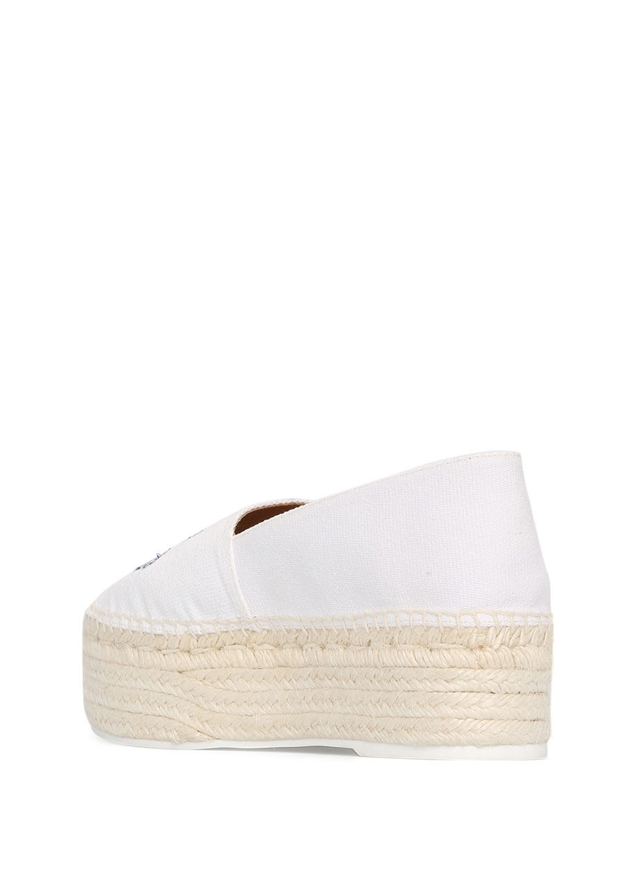Beymen KENZO Beyaz Logo Nakışlı Platform Kadın Kanvas Espadril. 2 Beymen KENZO Beyaz Logo Nakışlı Platform Kadın Kanvas Espadril. 2