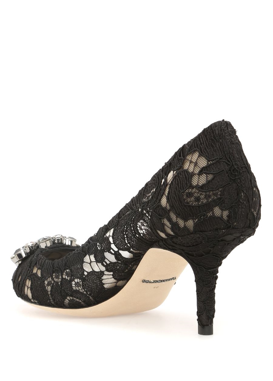 Beymen DOLCE&GABBANA The Rainbow Lace Siyah Taşlı Topuklu Ayakkabı. 2