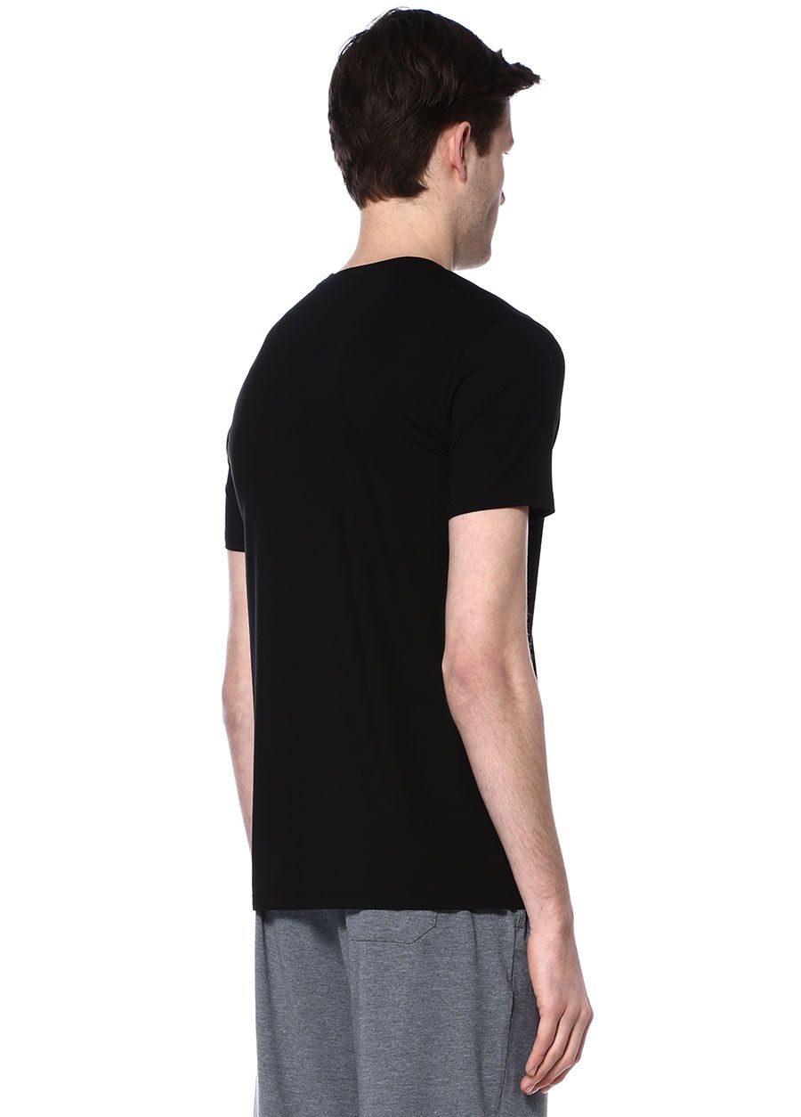 Beymen DEREK ROSE Siyah Bisikelt Yaka Basic T-shirt. 3