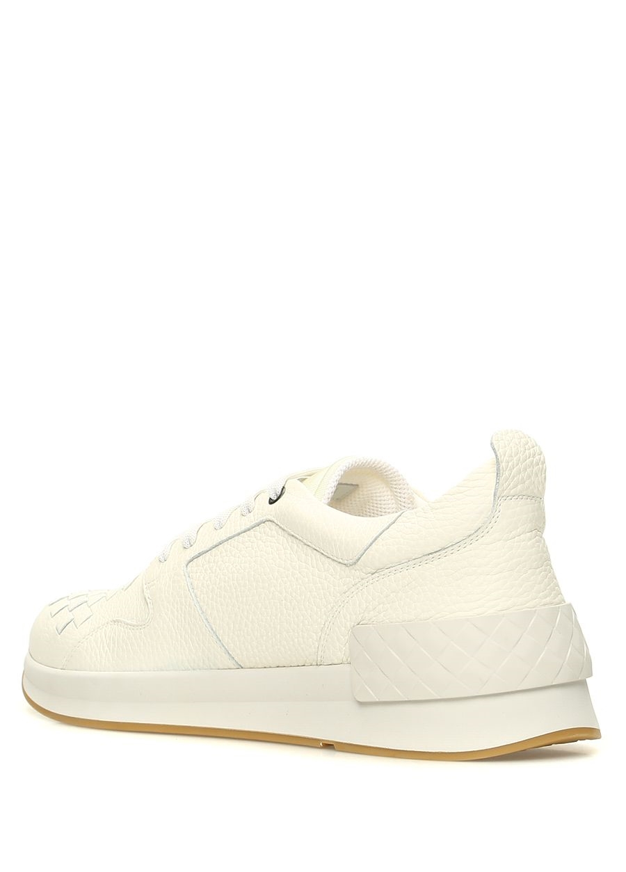 Beymen BOTTEGA VENETA Beyaz Örgü Dokulu Erkek Deri Sneaker. 2