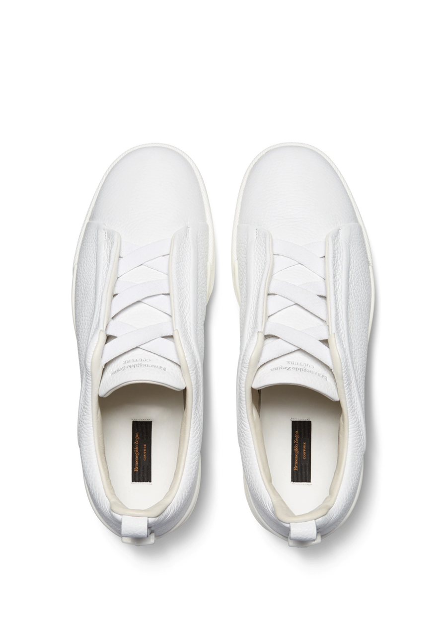 Beymen ZEGNA Beyaz Çapraz Bağcık Detaylı Erkek Sneaker. 3 Beymen ZEGNA Beyaz Çapraz Bağcık Detaylı Erkek Sneaker. 3