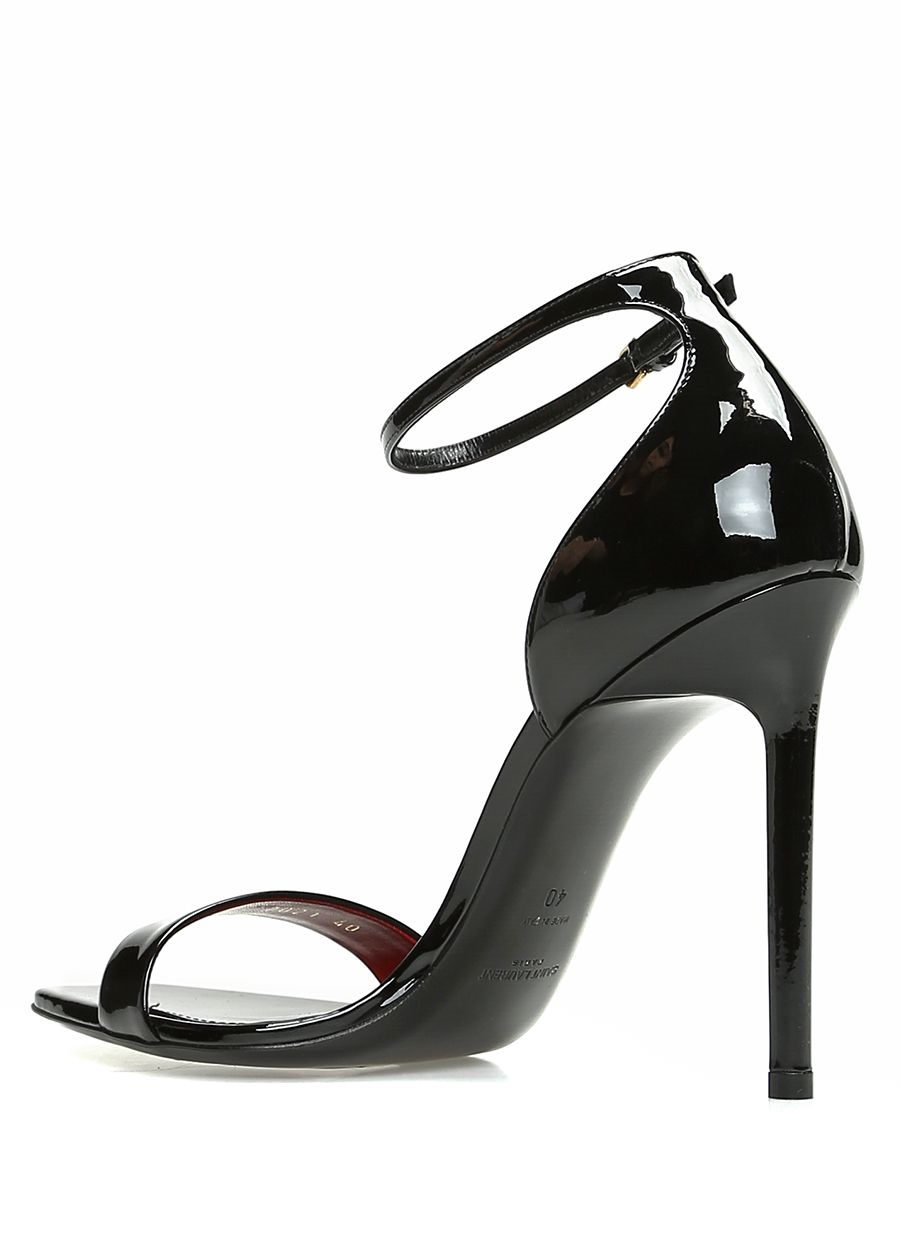 Beymen SAINT LAURENT Amber Siyah Kadın Deri Sandalet. 2