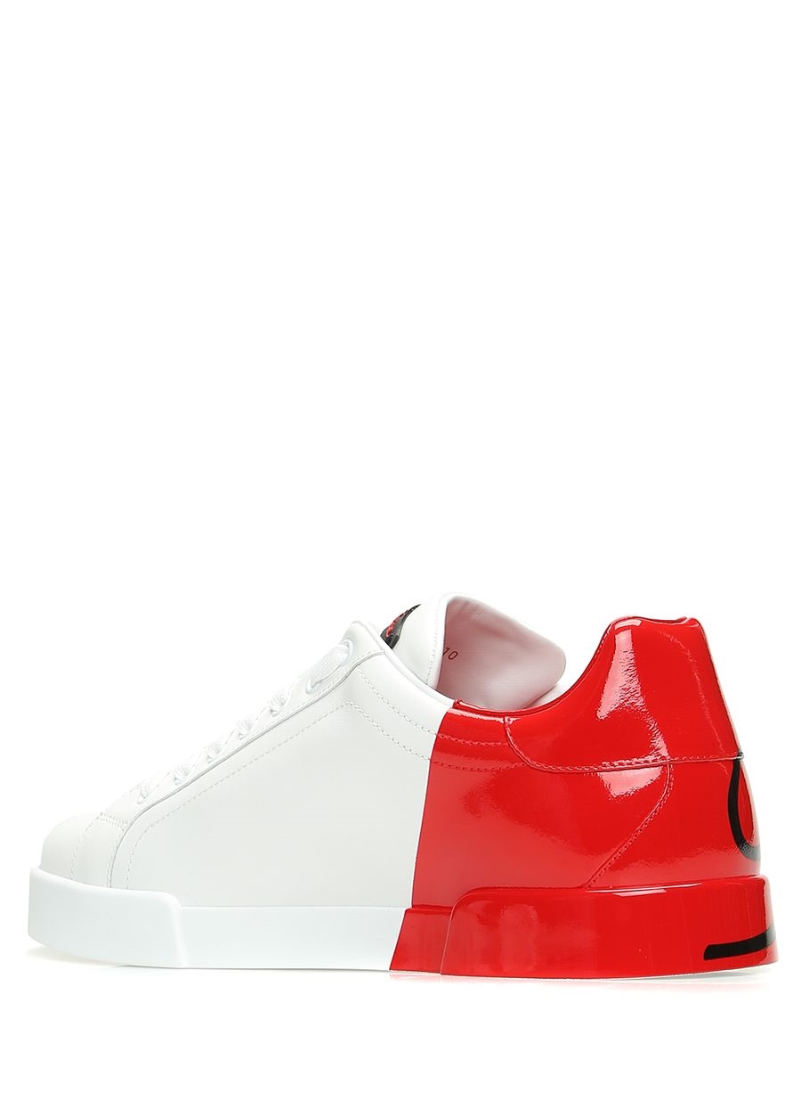 Beymen DOLCE&GABBANA Beyaz Kırmızı Logolu Erkek Deri Sneaker. 2
